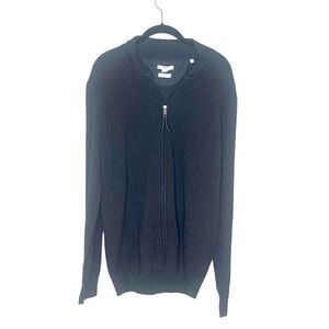 BRAX Charcoal Hi-Flex Zip Cardigan Sweater